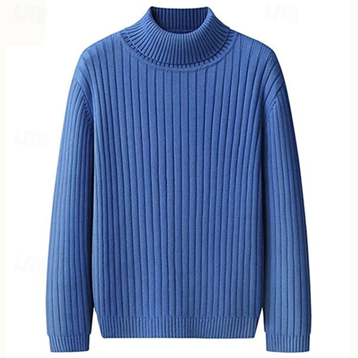 Wallace | Ribbad Höghalssweater