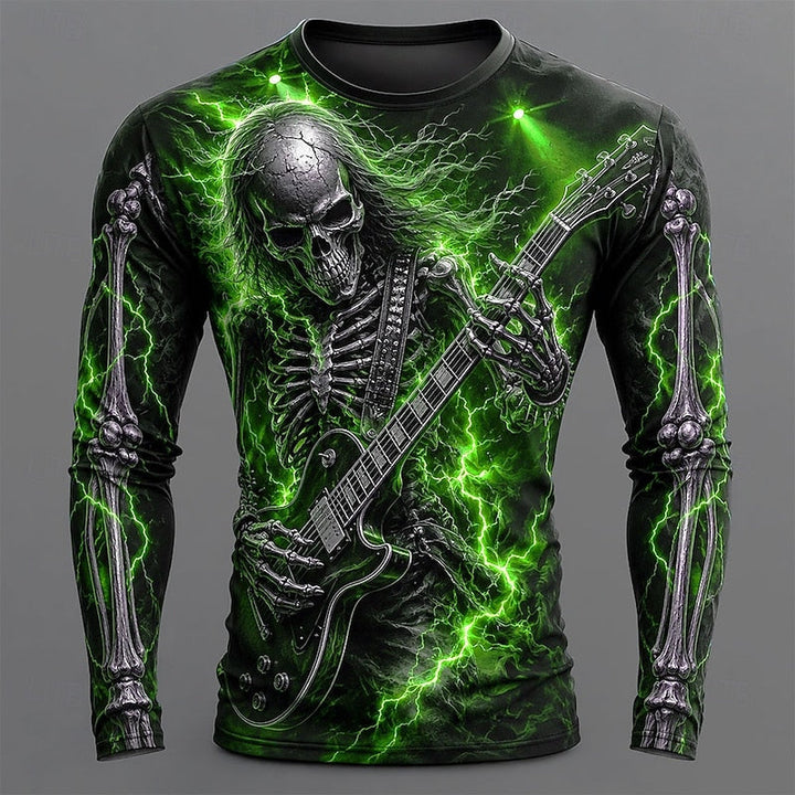 Ronan | Skelettgitarr Halloween Långärmad T-shirt