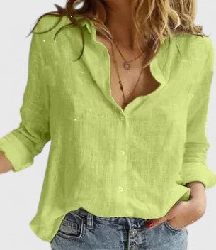 Rosanne | Avslappnad Knapp-up Blus
