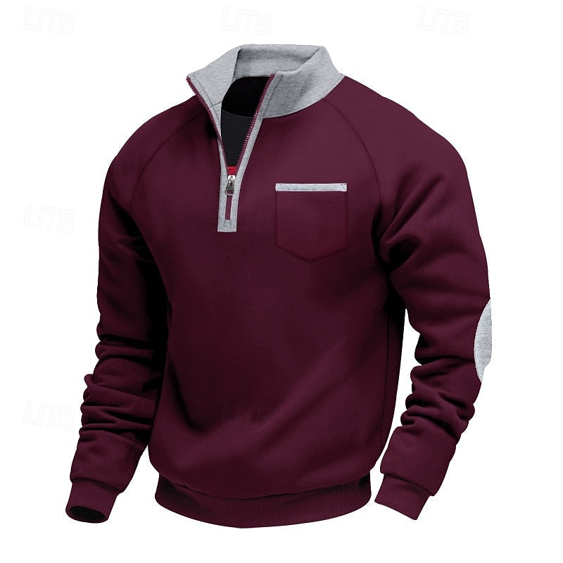 Keith | Quarter-Zip Färgblöck Pullover