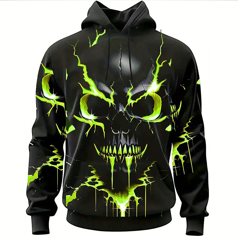 Cyrus | Halloween Skalle Grafik Hoodie