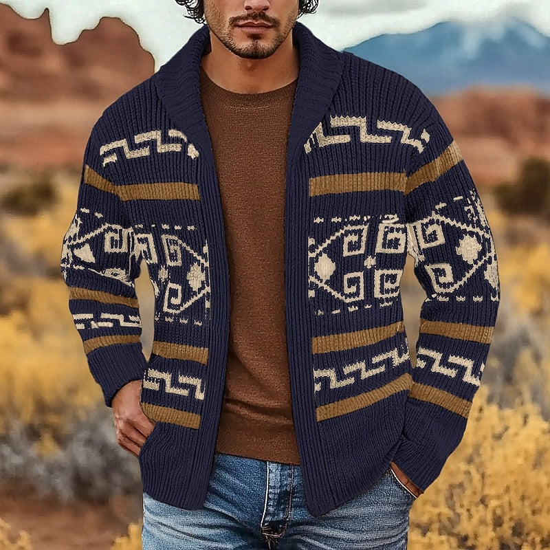 Sawyer | Mönstrad Zip Cardigan