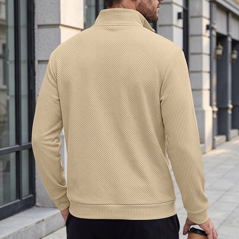Quentin | Texturerad Quarter-Zip Pullover