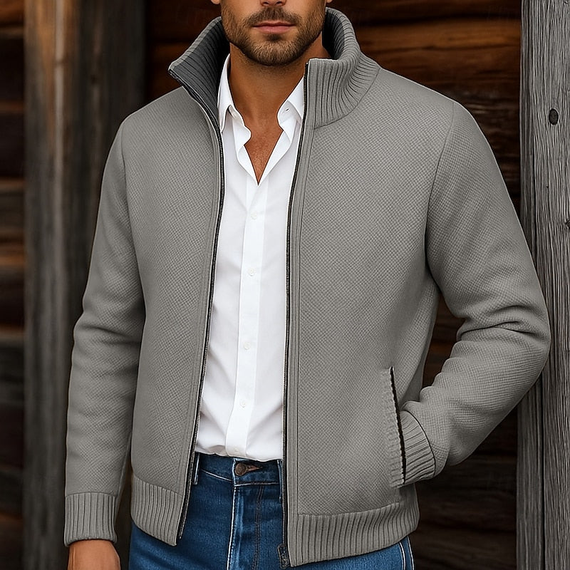 Gregory | Ståkrage Zip Cardigan
