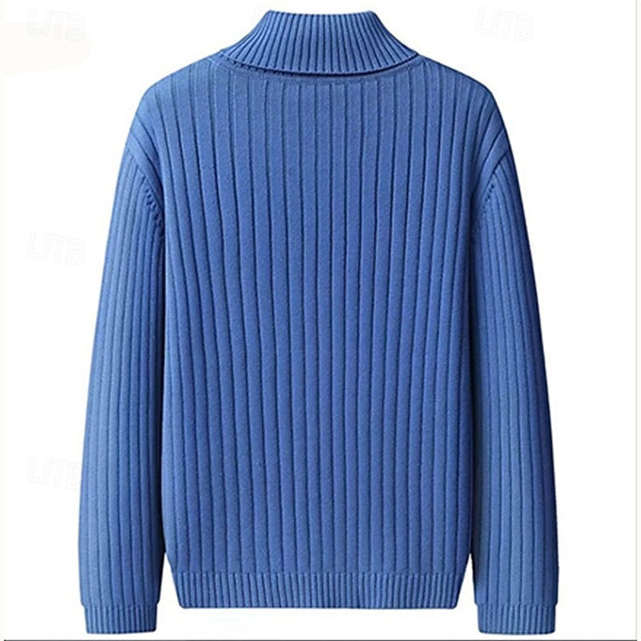 Wallace | Ribbad Höghalssweater