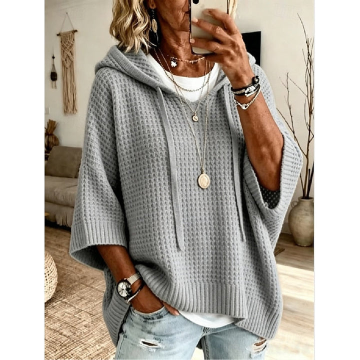 Carol | Avslappnad Hoodie med Våffeltextur