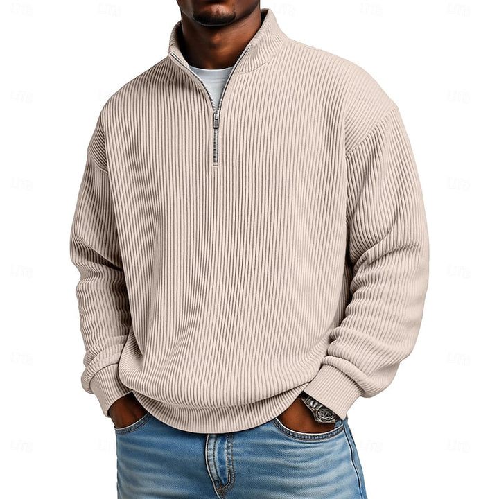 Harlan | Ribbad Quarter-Zip Pullover