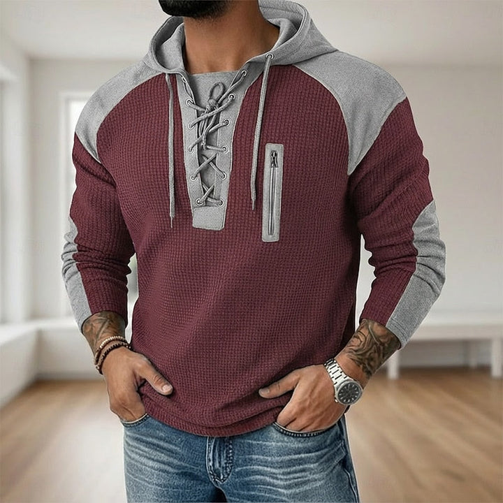 Wesley | Snörning Huva Pullover Hoodie