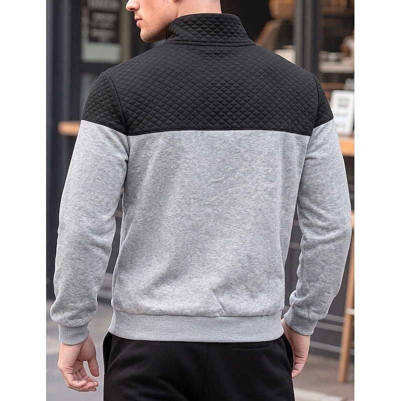 Braxton | Texturerad Quarter-Zip Sweatshirt