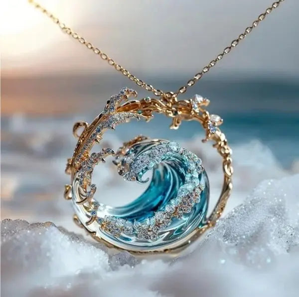 Elaine | Elegant Ocean Wave Necklace