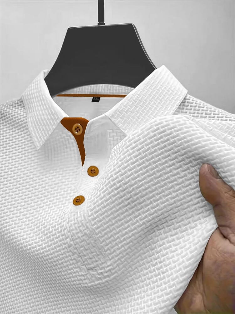 Harrison | Raffinerad Texturerad Polo T-shirt