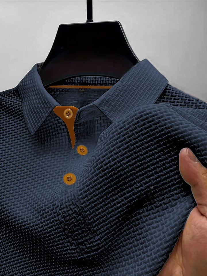 Harrison | Raffinerad Texturerad Polo T-shirt