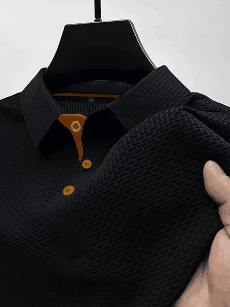 Harrison | Raffinerad Texturerad Polo T-shirt