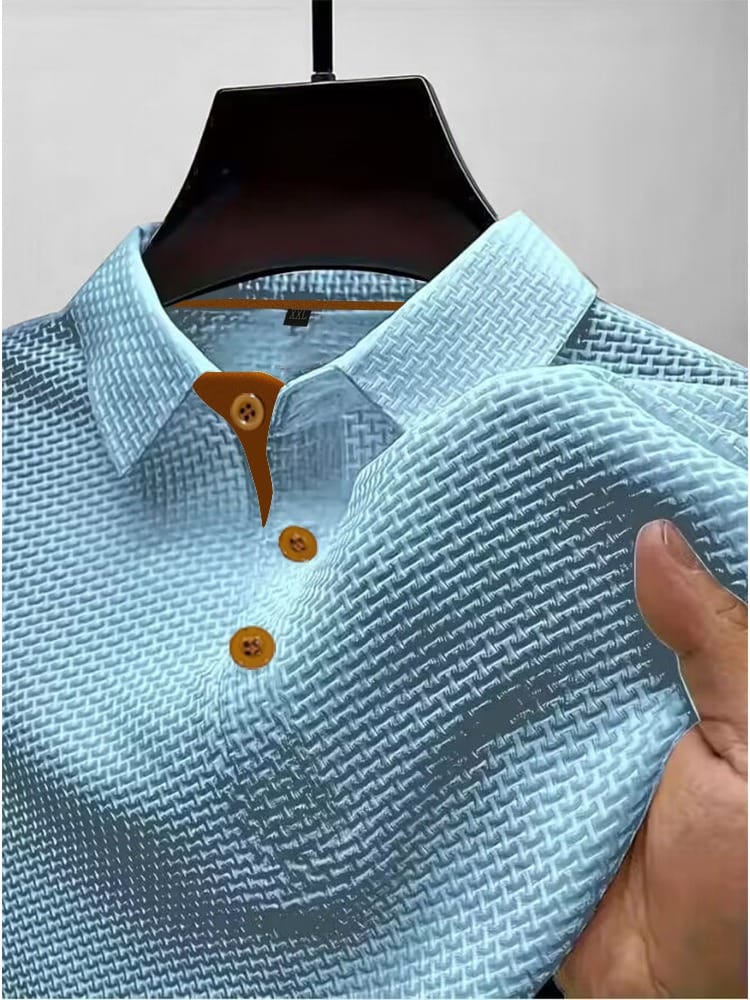 Harrison | Raffinerad Texturerad Polo T-shirt