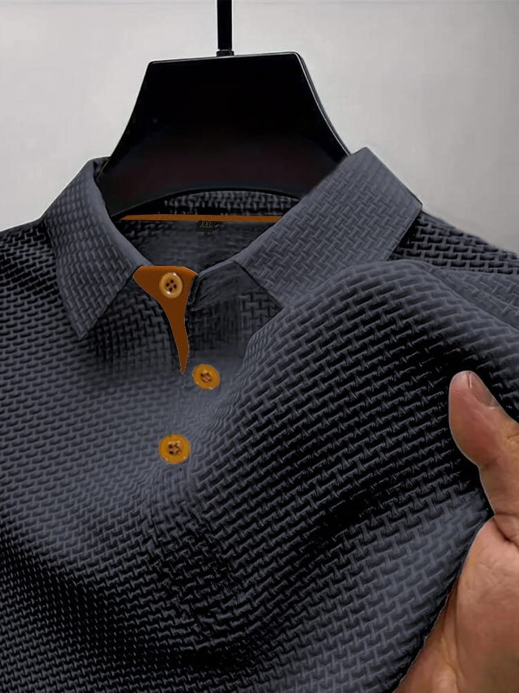 Harrison | Raffinerad Texturerad Polo T-shirt