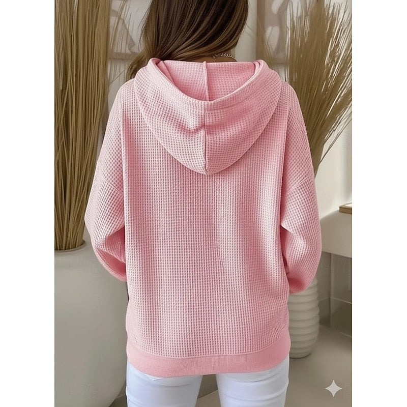 Harper | Texturerad Dragkedja Hoodie
