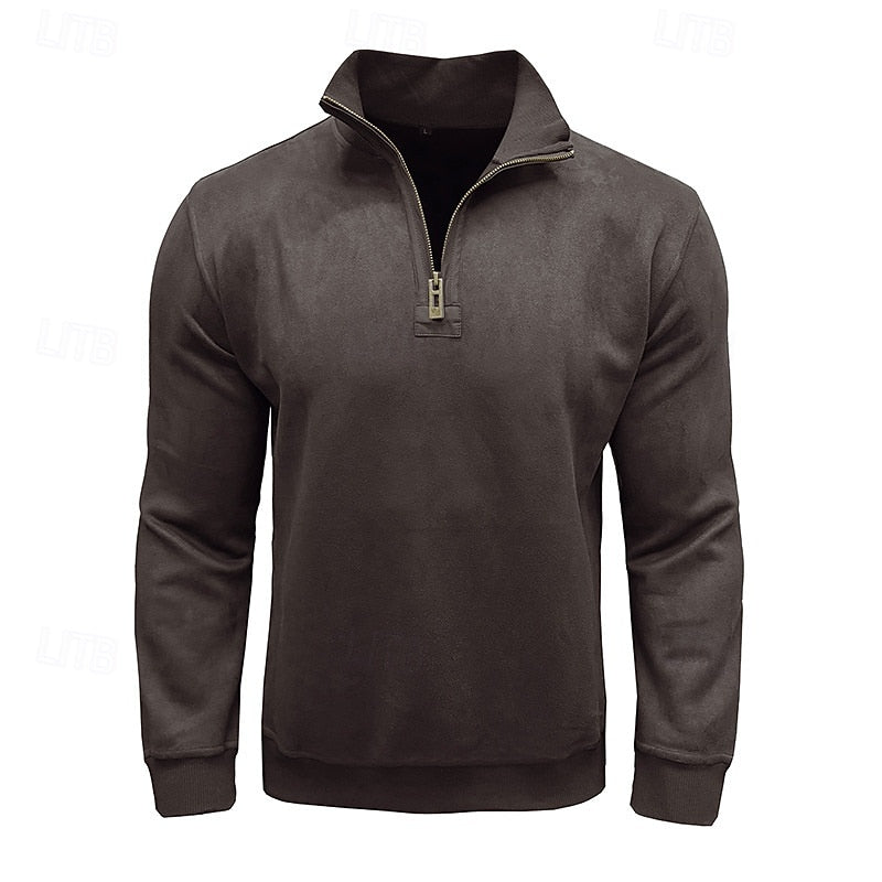 Caleb | Kvartdraget Ståkrage Sweatshirt