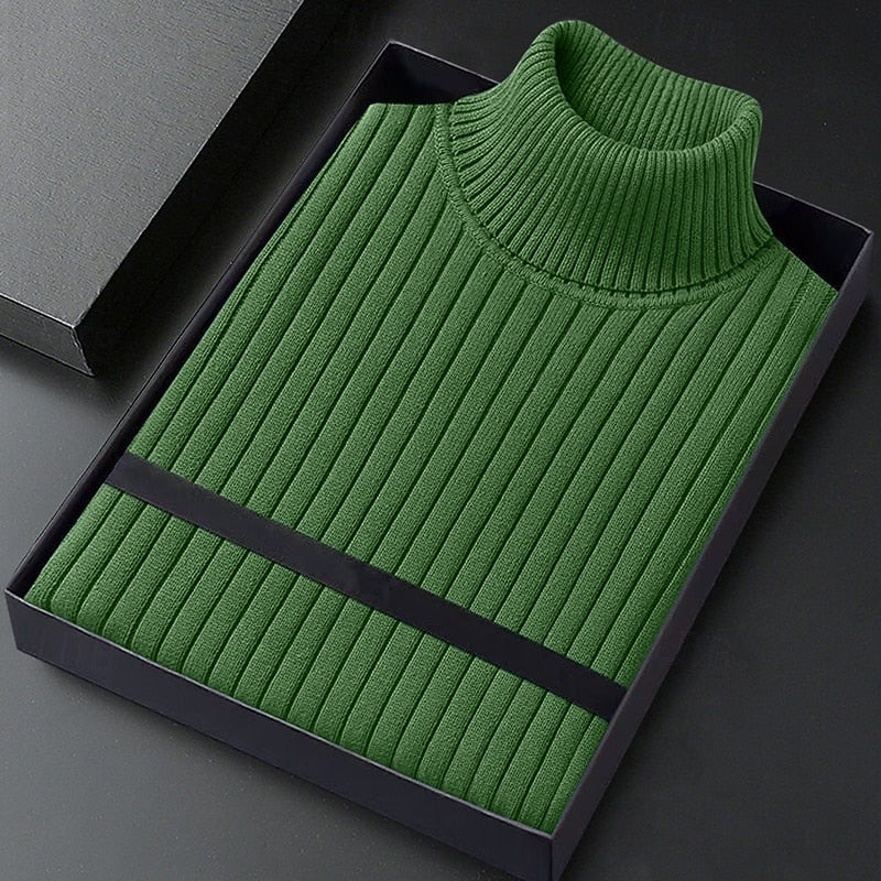 Wallace | Ribbad Höghalssweater
