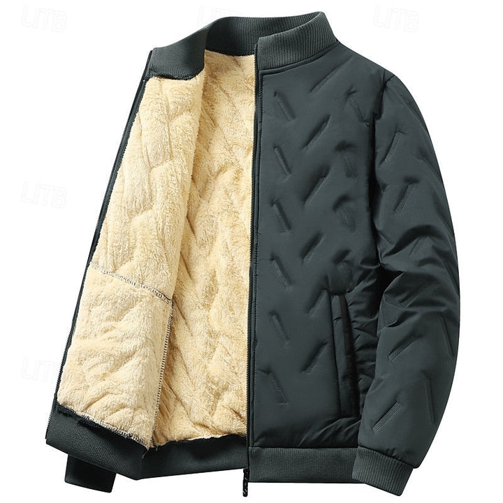 Douglas | Texturerad Kviltad Bomberjacka