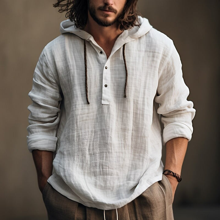 Roman | Avslappnad Hooded Skjorta