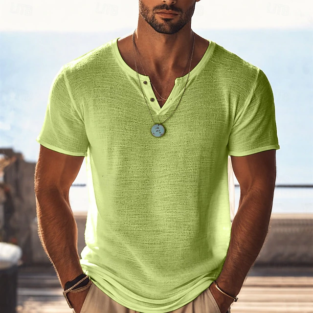 Oliver | Avslappnad Henley T-Shirt