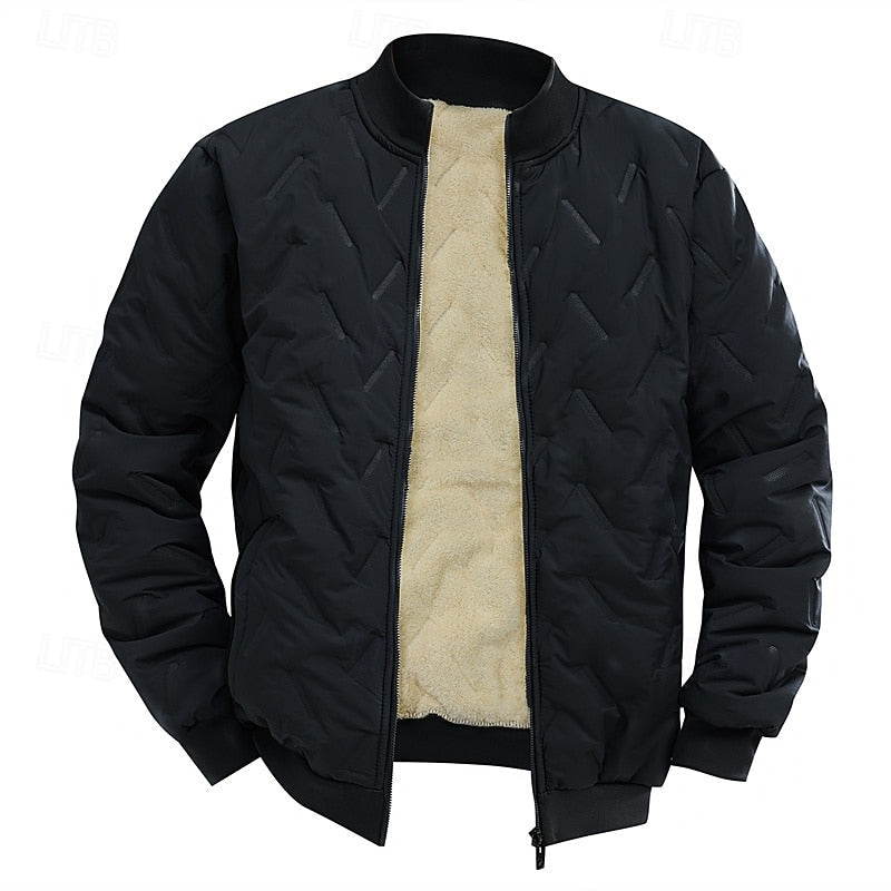 Douglas | Texturerad Kviltad Bomberjacka