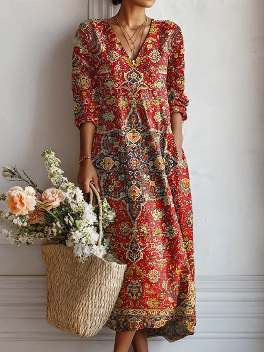 Divina | Elegant Vintage Aztec Stil Klänning