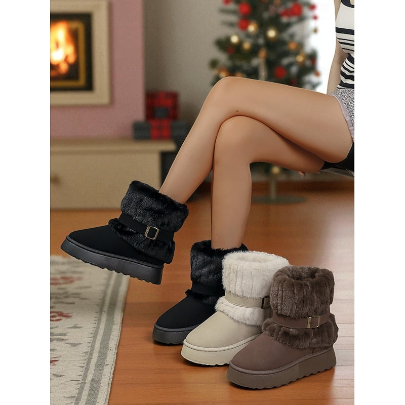 Cecily | Mysiga snöboots med pälsdetaljer