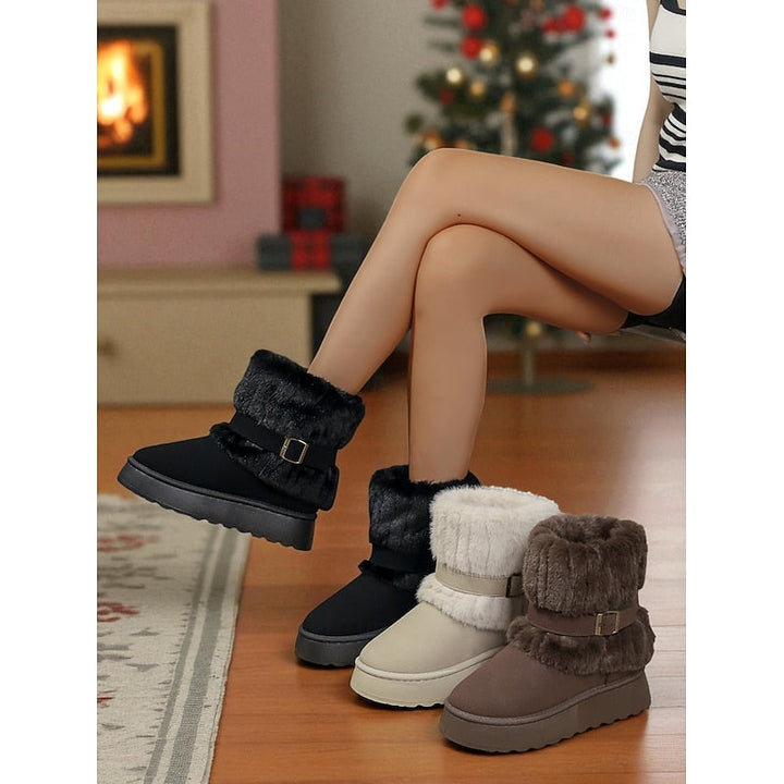 Cecily | Mysiga snöboots med pälsdetaljer