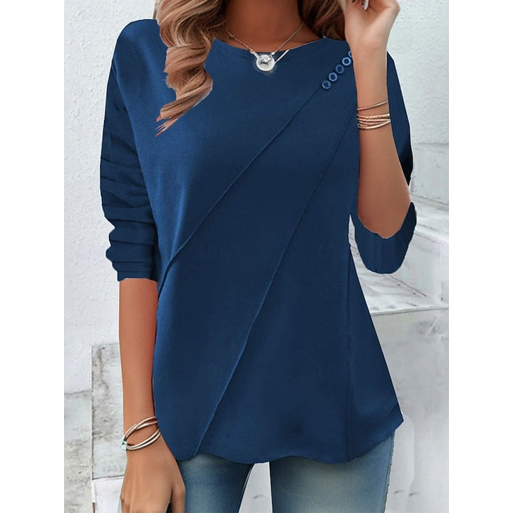 Miranda | Draperad Top med Knappar