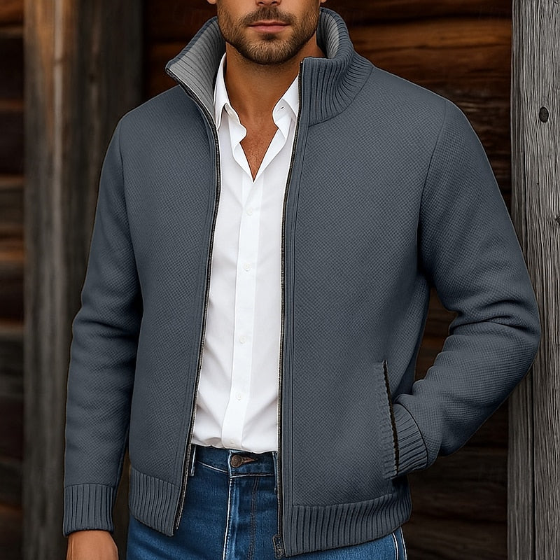 Gregory | Ståkrage Zip Cardigan