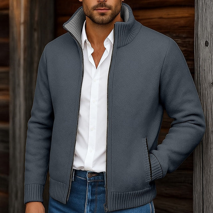Gregory | Ståkrage Zip Cardigan