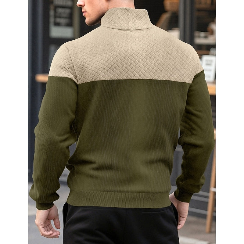Braxton | Texturerad Quarter-Zip Sweatshirt