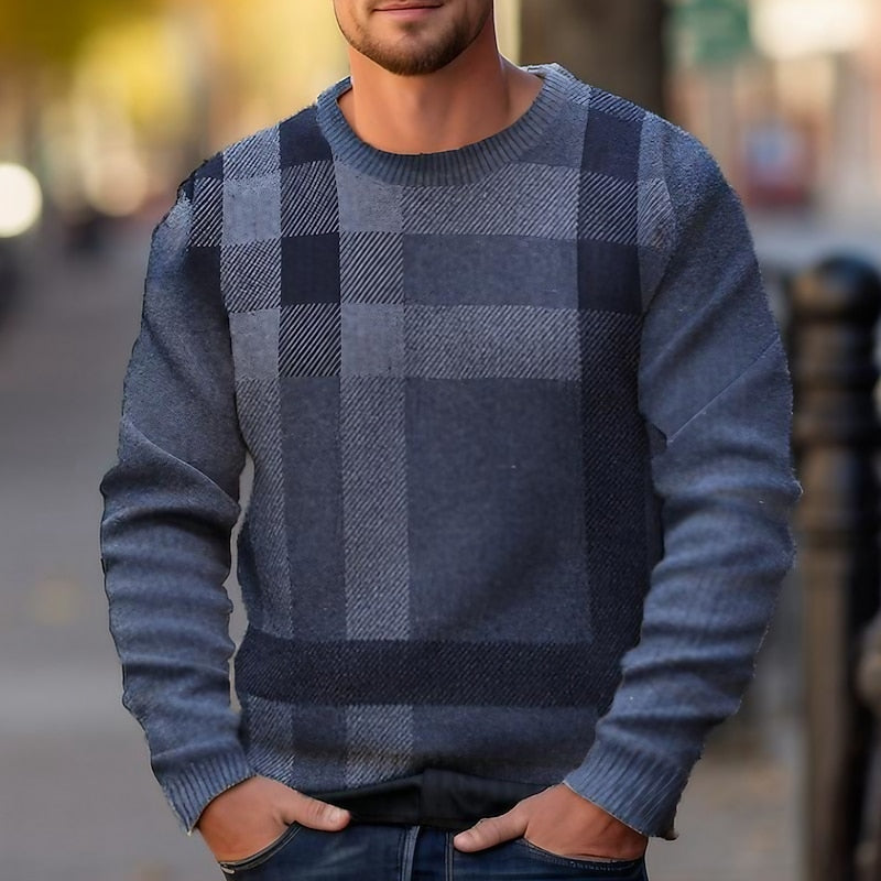 Gordon | Rutigt Crew Neck Tröja