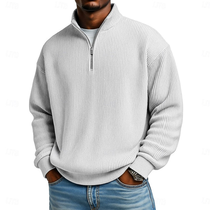 Harlan | Ribbad Quarter-Zip Pullover