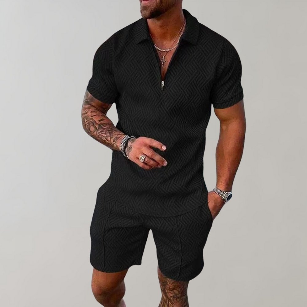 Dylan | Stilig avslappnad polo och shorts-set