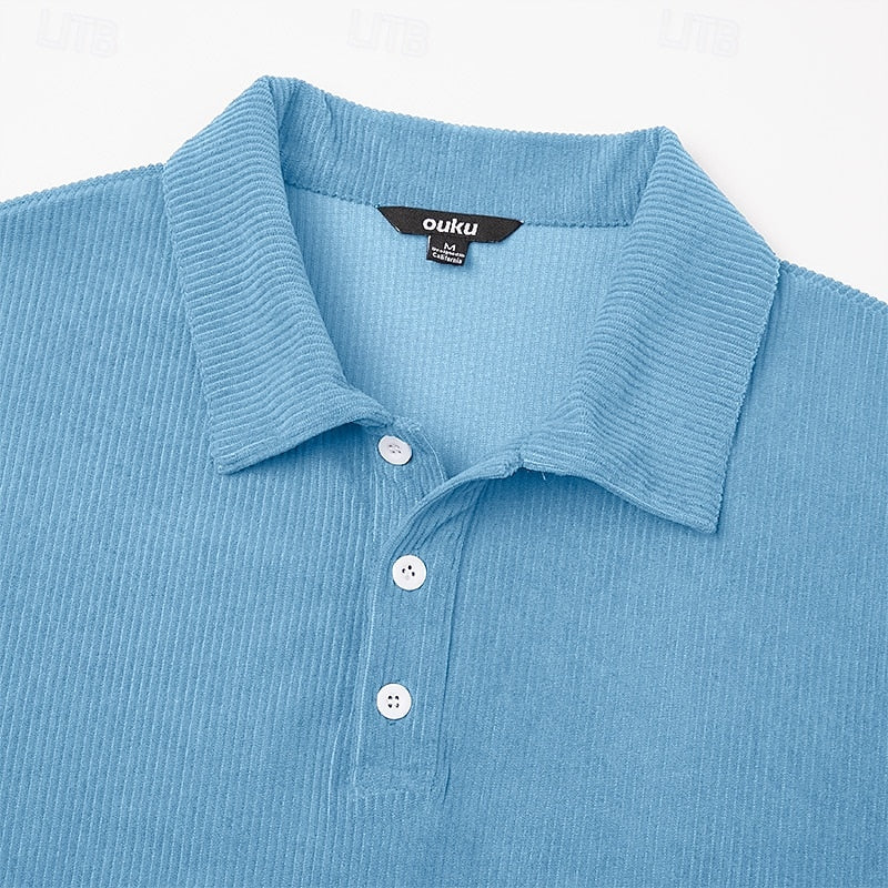 Wallace | Texturerad Polotröja med Lång Ärmar