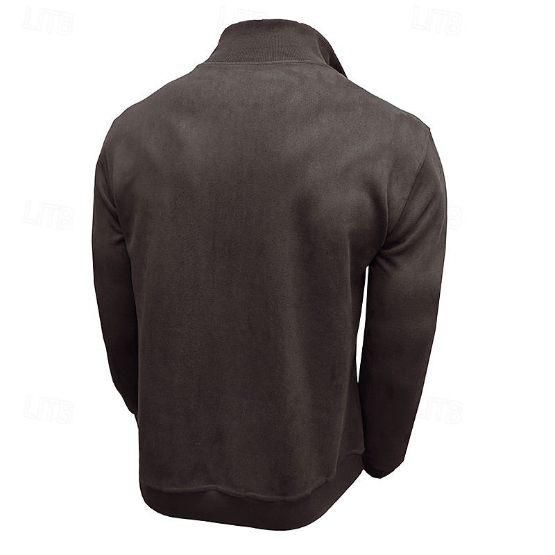Caleb | Kvartdraget Ståkrage Sweatshirt