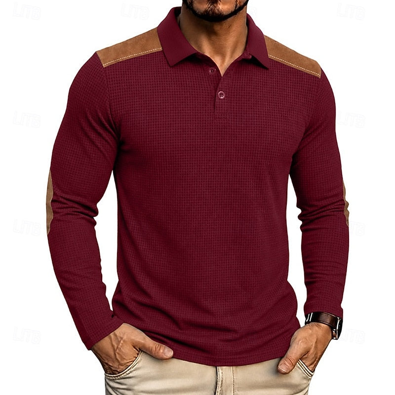 Bennett | Texturerad Färgblock Polo Skjorta