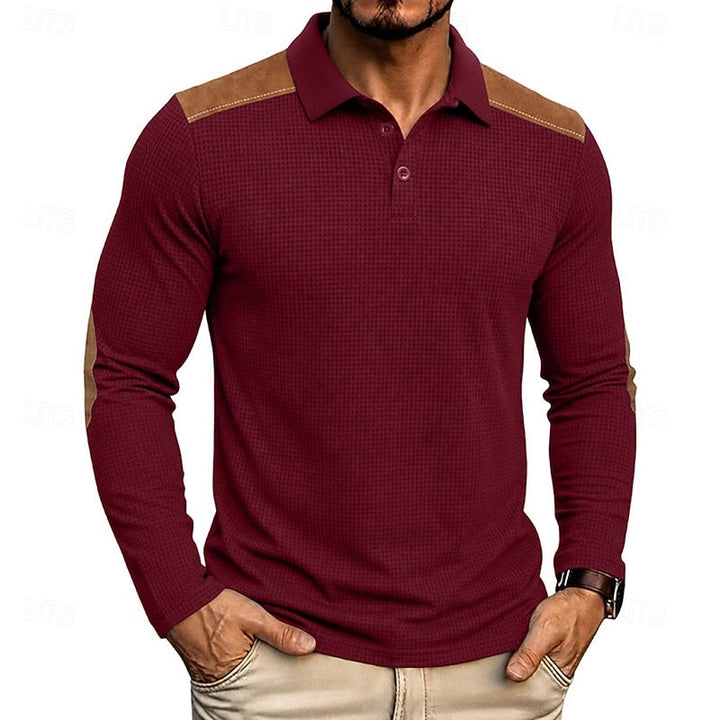 Bennett | Texturerad Färgblock Polo Skjorta