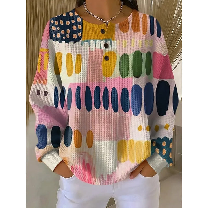 Melodi | Sweatshirt med knäppning och tryck