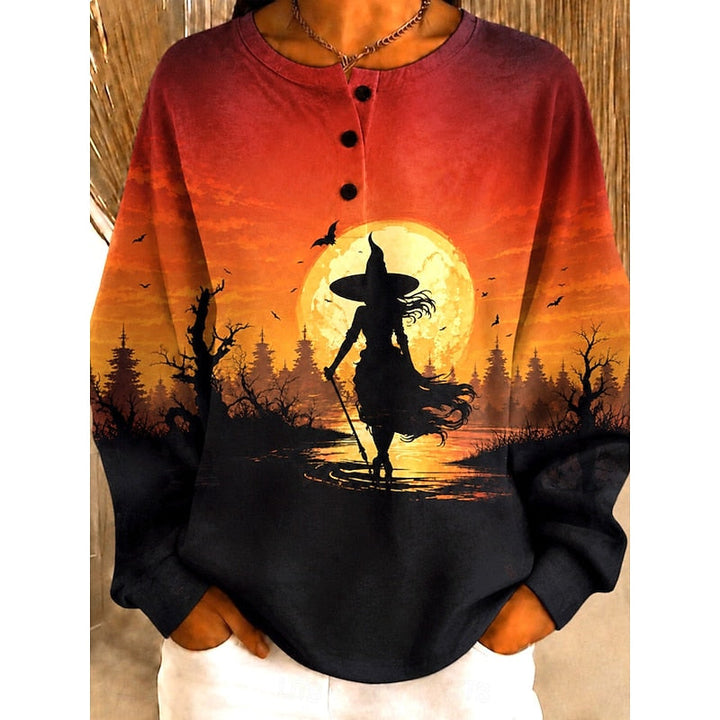 Noreen | Halloween Grafik Crew-Neck Sweatshirt
