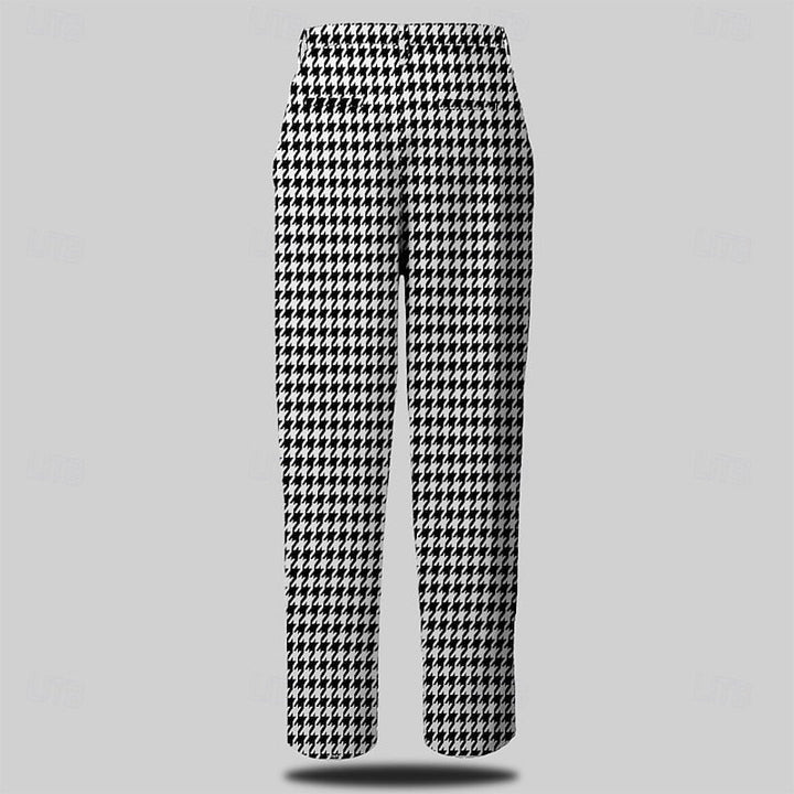 Nolan | Skräddarsydd Houndstooth Byxor