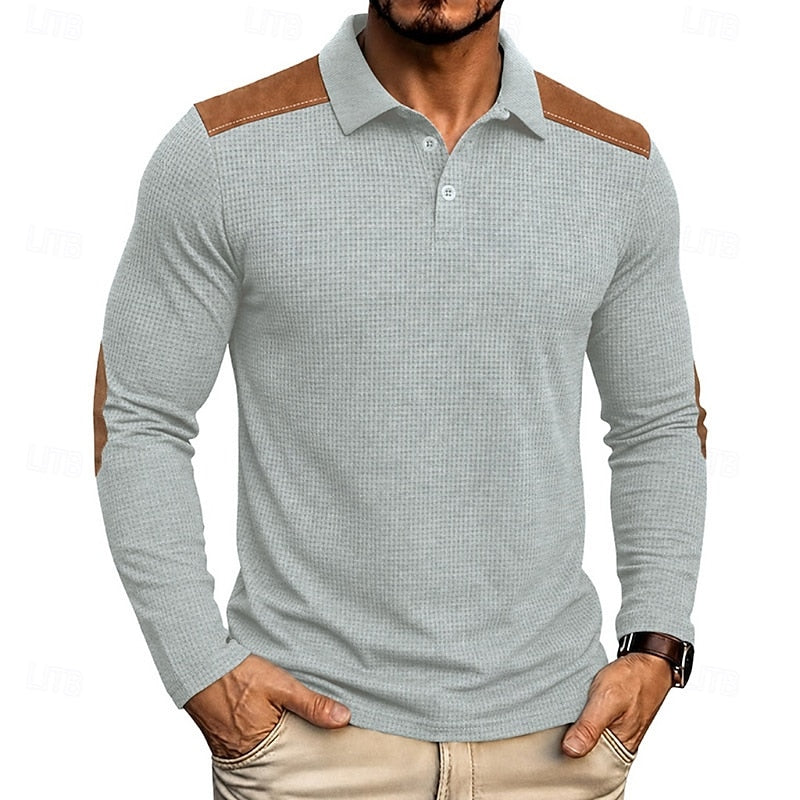 Bennett | Texturerad Färgblock Polo Skjorta