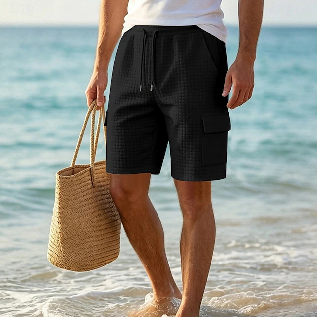 Bradford | Texturerade Drawstring Shorts