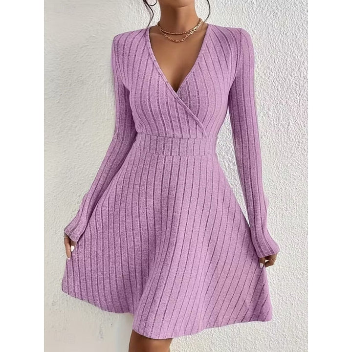 Yvonne | Wrap-Neck A-Line Klänning