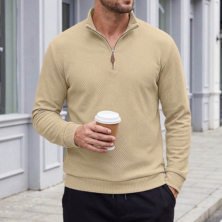 Quentin | Texturerad Quarter-Zip Pullover