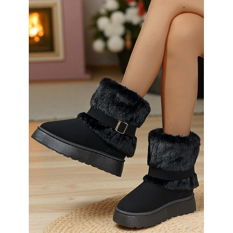 Cecily | Mysiga snöboots med pälsdetaljer