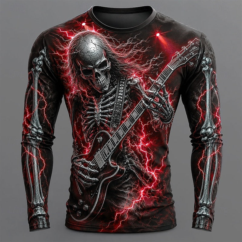 Ronan | Skelettgitarr Halloween Långärmad T-shirt