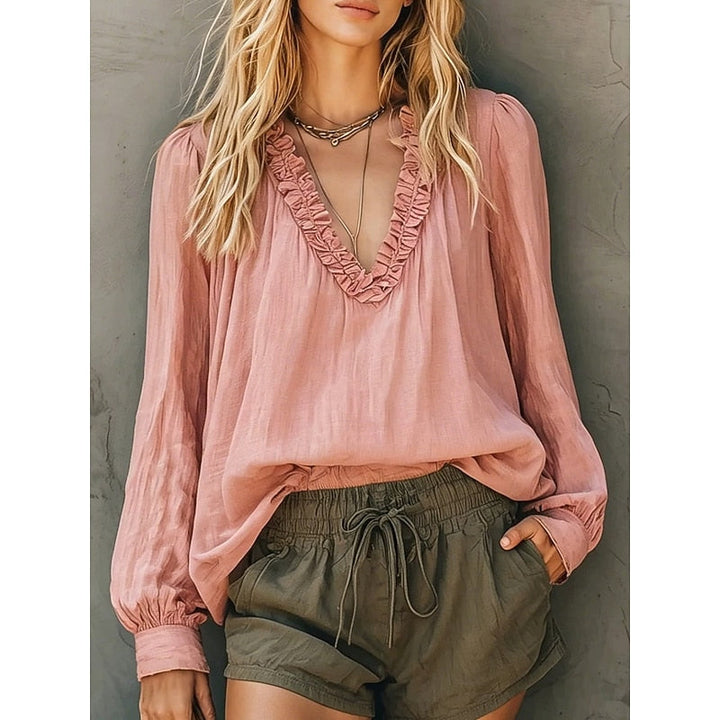 Renata | Volang V-ringad Blus